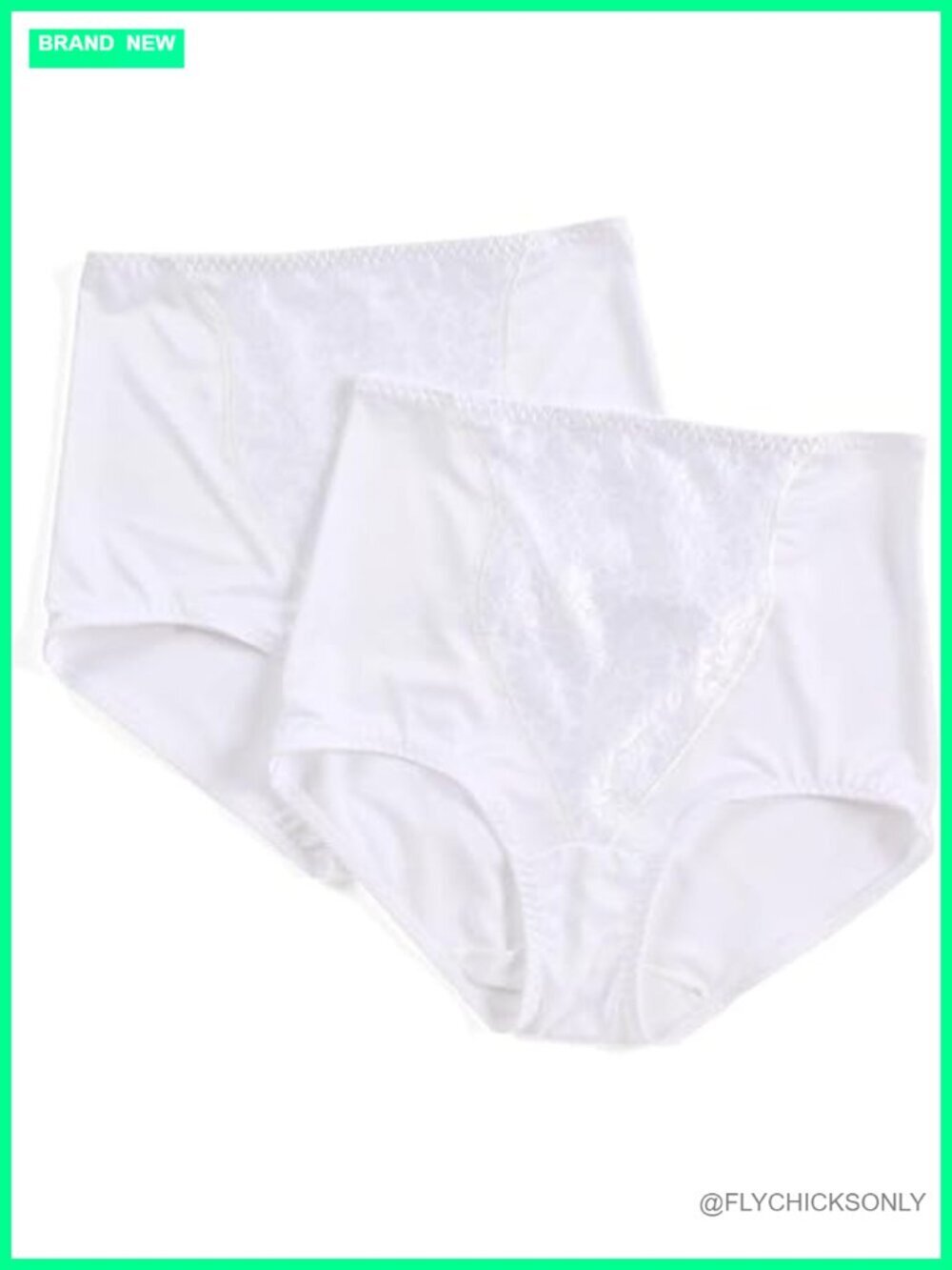 Double Support Light Control Shapewear Brief with Lace 2-Pack